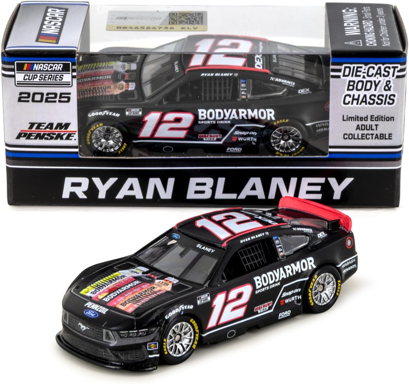 Ryan Blaney 2025 BA Black ARC Diecast Car 1:64 Scale