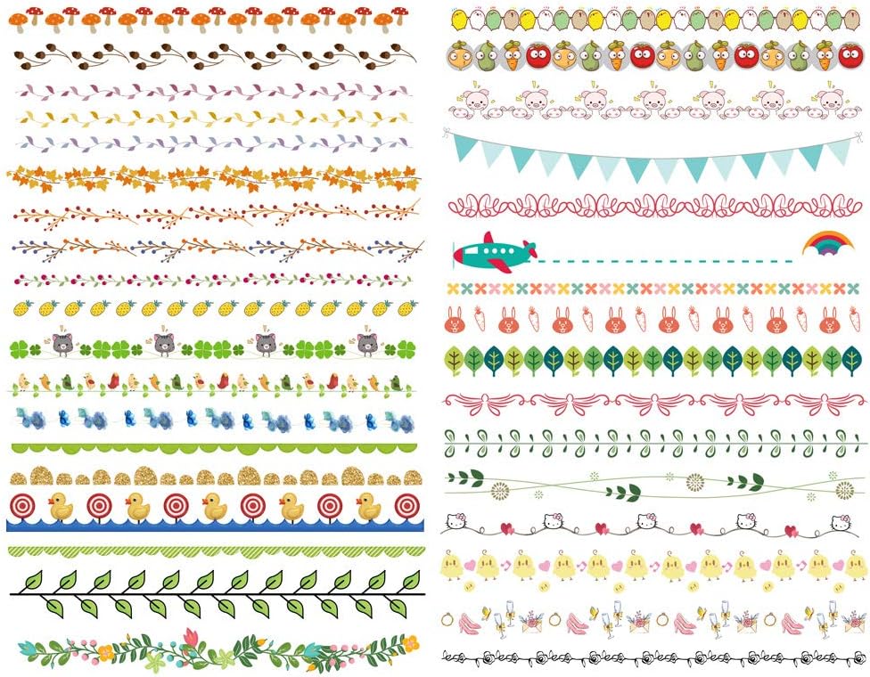 Seasonstorm Cartoon Dividing Line Decoration Album Planner Stickers Scrapbooking Diary Sticky Paper Flakes (PK670)