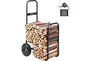 VEVOR 250lbs Firewood Dolly - Ultimate Convenience for Indoor and Outdoor Firewood Storage