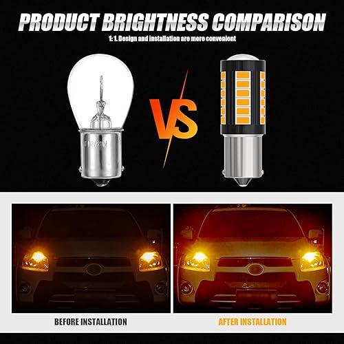 Miniatura 6 de 2 luces LED 1157 para automóvil, 33SMD 1200LM luz de señal de giro súper brillante, luz de freno, inteligente impulsada por IC 11, repuesto de