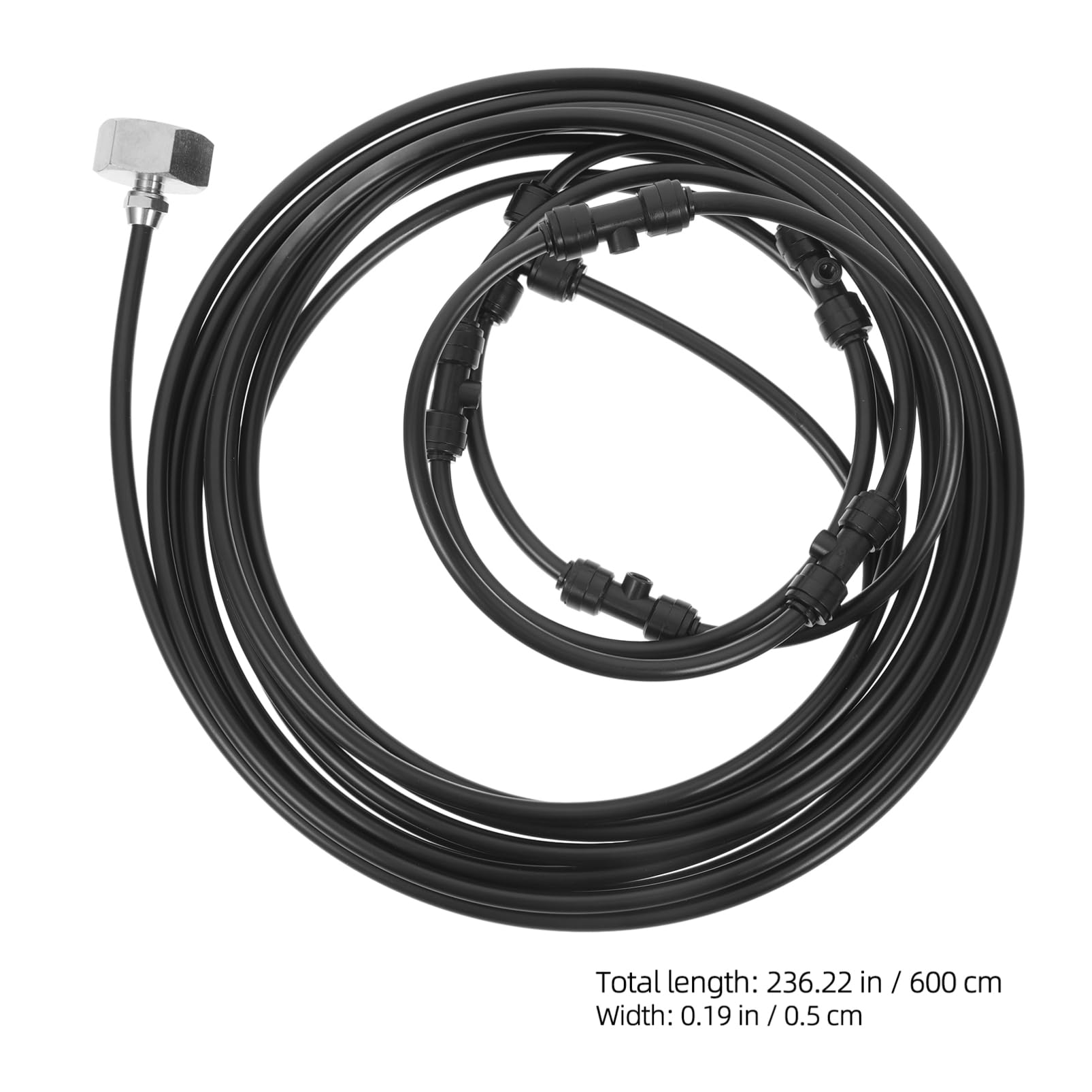 Yardenfun Outdoor Misting Fan Kit 1 Set 6m Hose Mist Fan for Patio Cooling Easy to Install Mist Misting Fan System