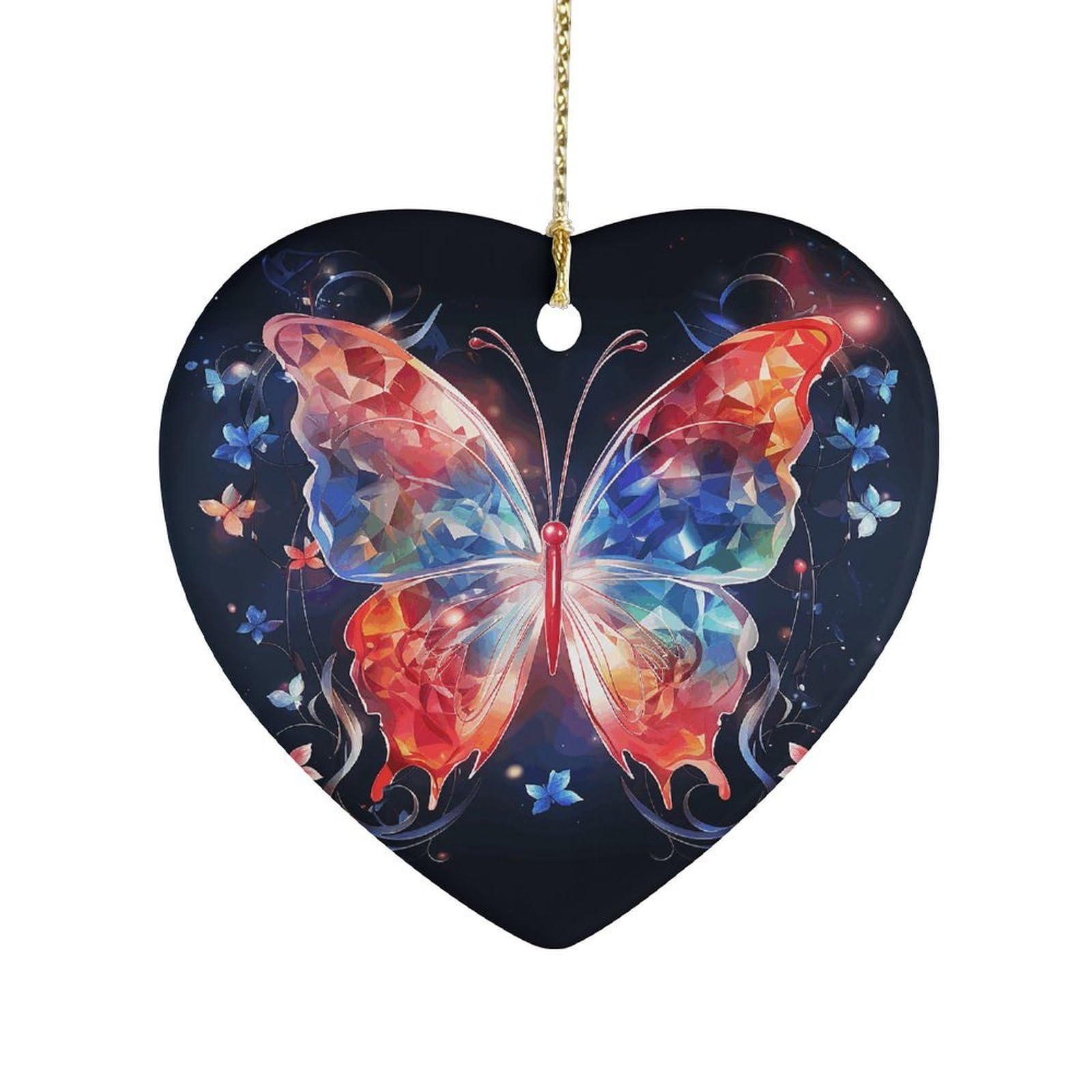 Fekiloot Style Musica Butterfly Ceramic Ornament Home Decor Keepsake