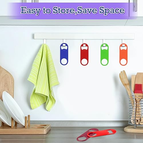 Miniatura 4 de Abrebotellas plano de acero inoxidable, resistente, 100 unidades, abrebotellas de cerveza, sólido, duradero, divertido, abridor de sublimación en