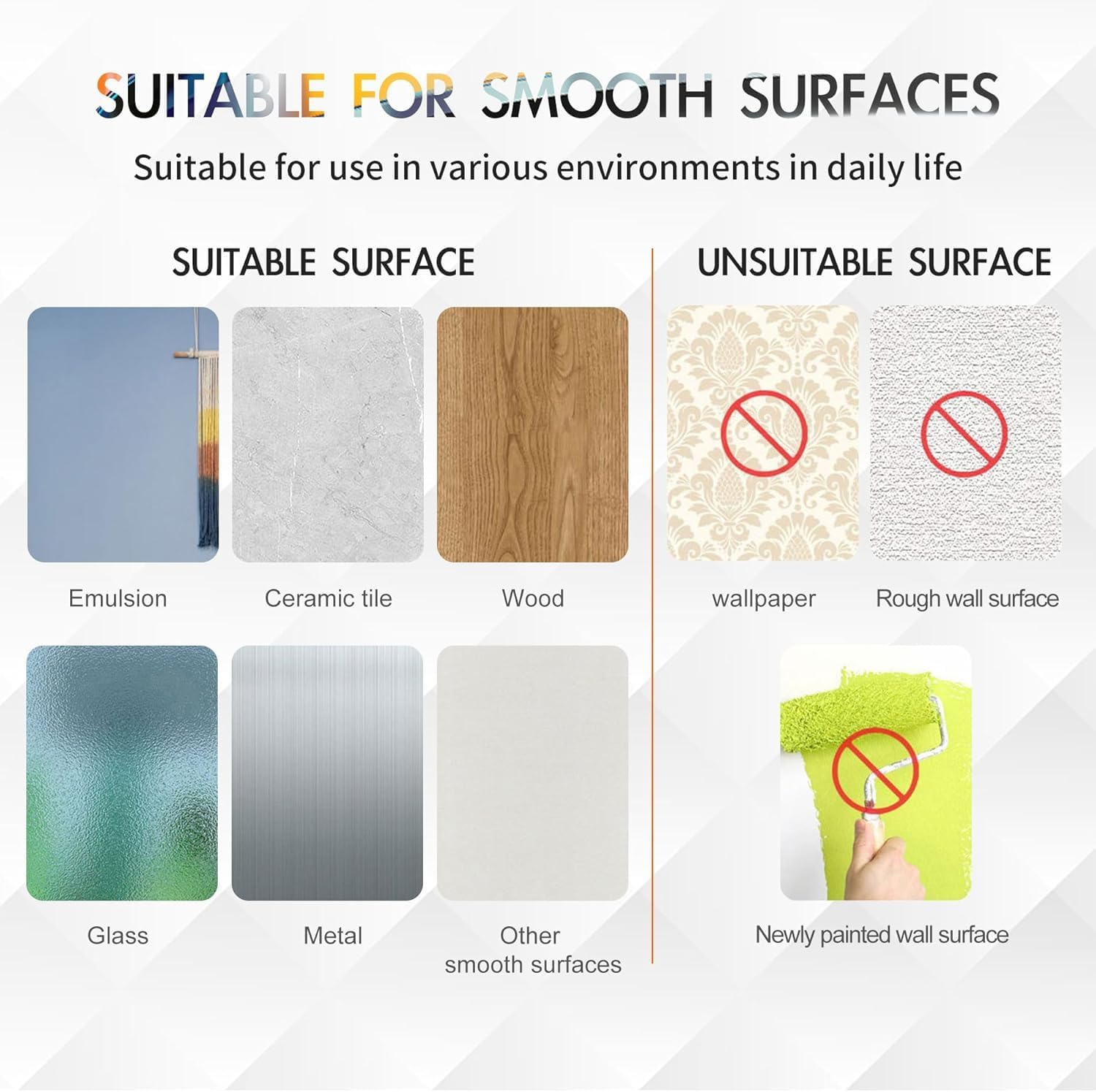 YANCI® Large Picture Hanging Strips Heavy Duty, 12-Pairs(24 Strips) Picture Canvas Hanger No Nails, Water-Resistant Adhesive Strips, for Pictures, Frames, Mirrors, Wall décor, Christmas Decorations