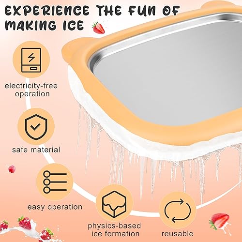 Miniatura 6 de Windspeed Máquina para hacer helados enrollados 1+12P, bandeja para hacer helados instantáneos, placa fría instantánea para hacer granizados