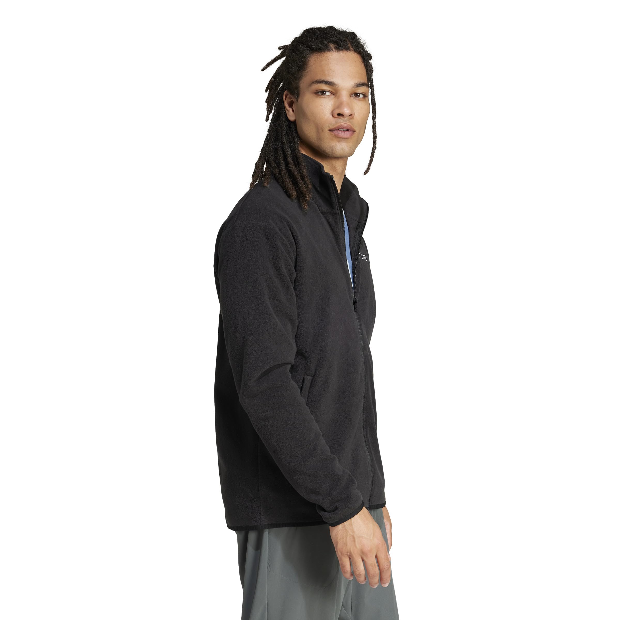 adidas Terrex Multi Essentials polarowa kurtka turystyczna z zamkiem błyskawicznym na całej długości Mężczyźni Terrex Multi Essentials Full-zip Fleece Hiking Jacket