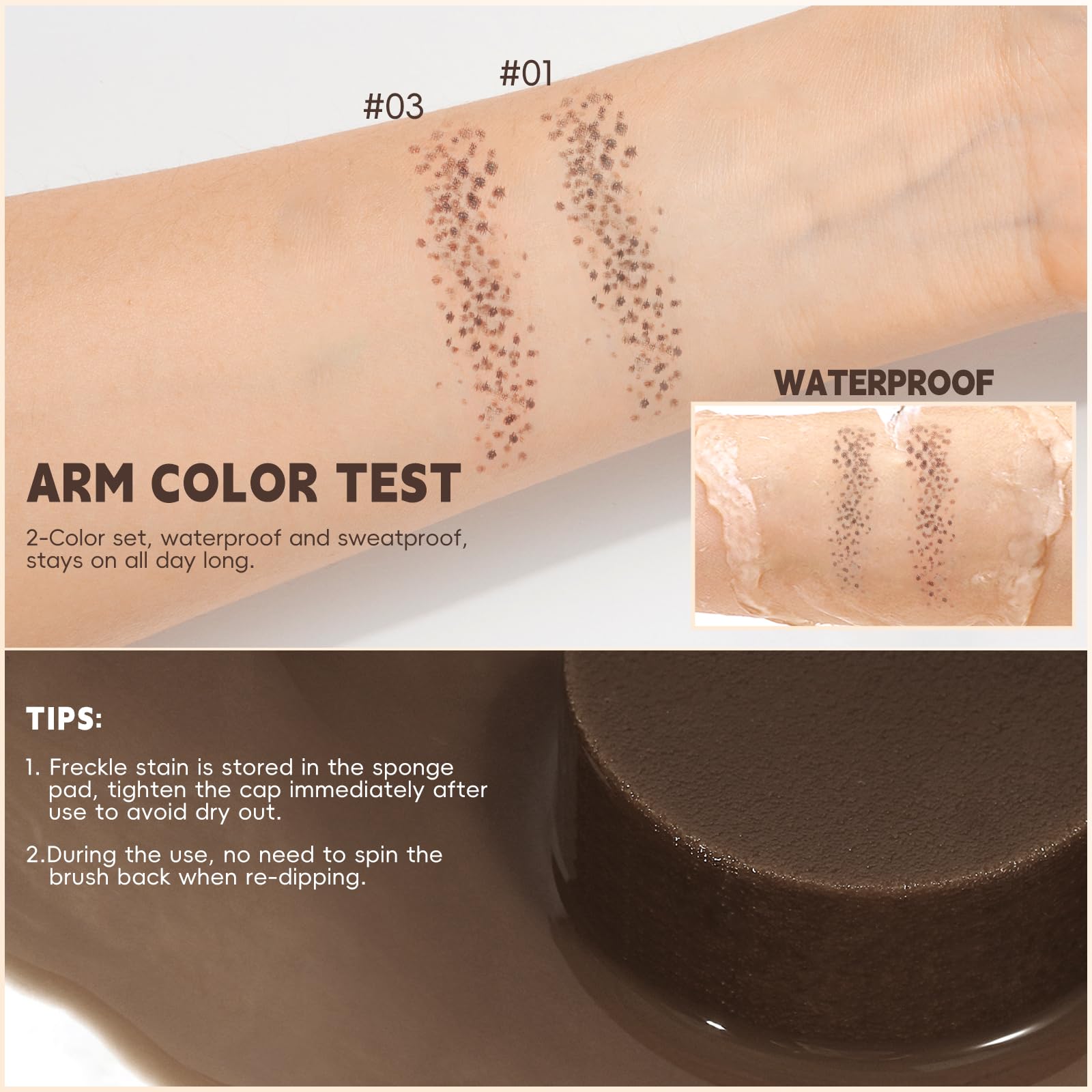 Noerrors 2pcs Freckle Stamp Pen - Image 2