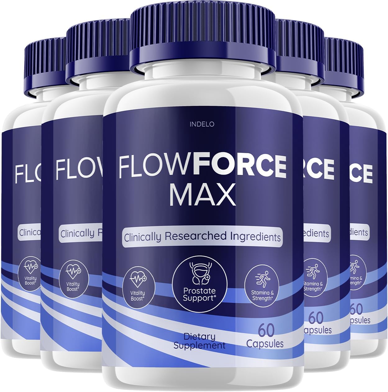 (5 Pack) FlowForce Max Prostate Supplement Advanced Energy, Supplement for Men, Flow Force Max Bladder Control Supplements Flowforce Max for Men Health Supplement, FlowForce Max Reviews (300 Capsules)