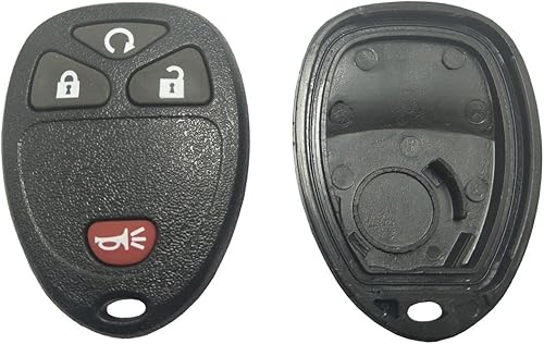 Funda de repuesto para llavero de automóvil GM GMC Chevrolet Chevy Buick de 4 botones sin llave, carcasa para llave de automóvil con almohadilla de