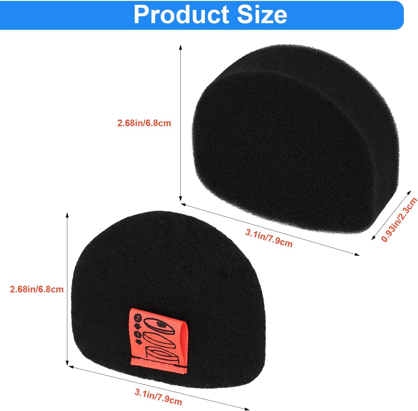 Replacement Foam Felt Filters for Shark UltraCyclone Pet Pro Plus Cordless Handheld Vacuum - for Shark CH963AMZ CH951 CH964AMZ CH901 CH950 CH951C CH900WM Vacuum, Part XFTRCH900-6 Pack image 2