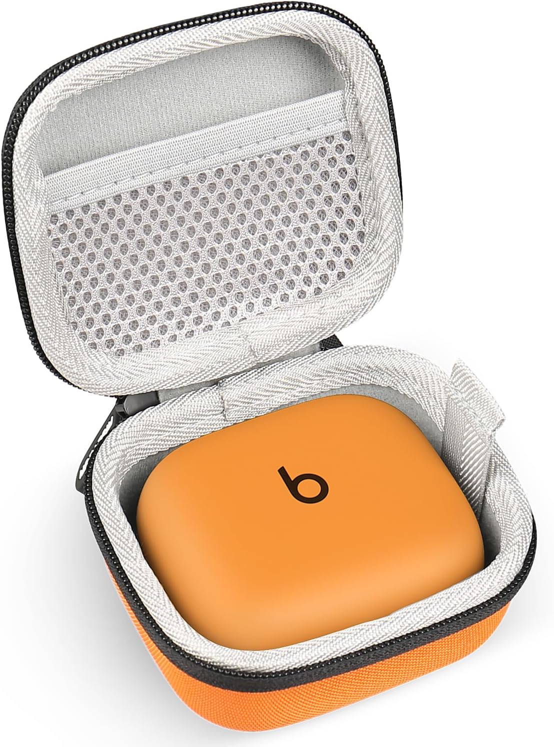 Earbud Case Compatible with Beats Powerbeats Pro 2 Wireless Bluetooth Earbuds, Portable Travel Hard Shell Earphone Case - with Clip (Orange)