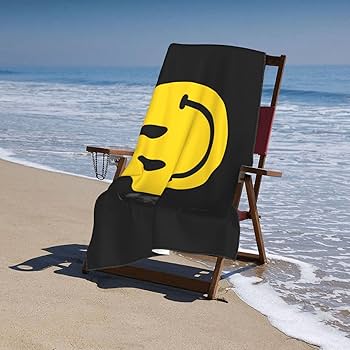 Amazon｜マイクロファイバー バスタオル カラフル ニコちゃんマーク