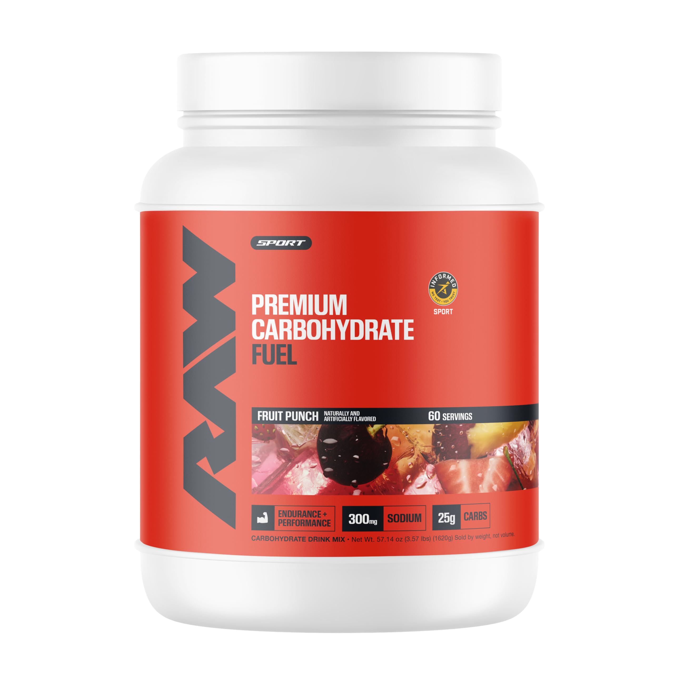 RAW Fuel, Premium Endurance Supplement Powder, Orange (60 Servings) - Peak Performance, Hydration & Stamina During Workouts, Training or Competition - 24g of Carbohydrates & 300mg of Sodium — Amazon image 10