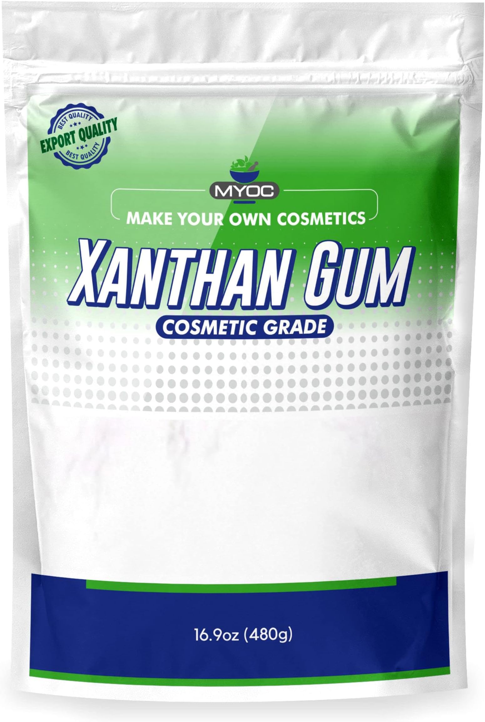 MYOC Pure & Organic Xanthan Gum Powder - Food Grade Standard for Thickening, Binding, Viscosity Enhancement. 480g. Beauty & Personal Care