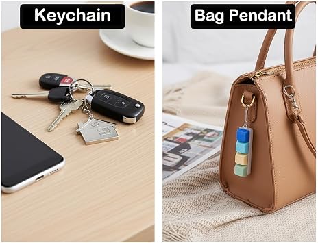 2 Pcs 4-Button Finger Keyboard Keychain Keyboard Fidget Keychain Keyboard 4 Colors Fidget Keyring Mini Fidget Toys Portable Finger Decompression Keyring Funny Fidget Keyring Fidget Keychain