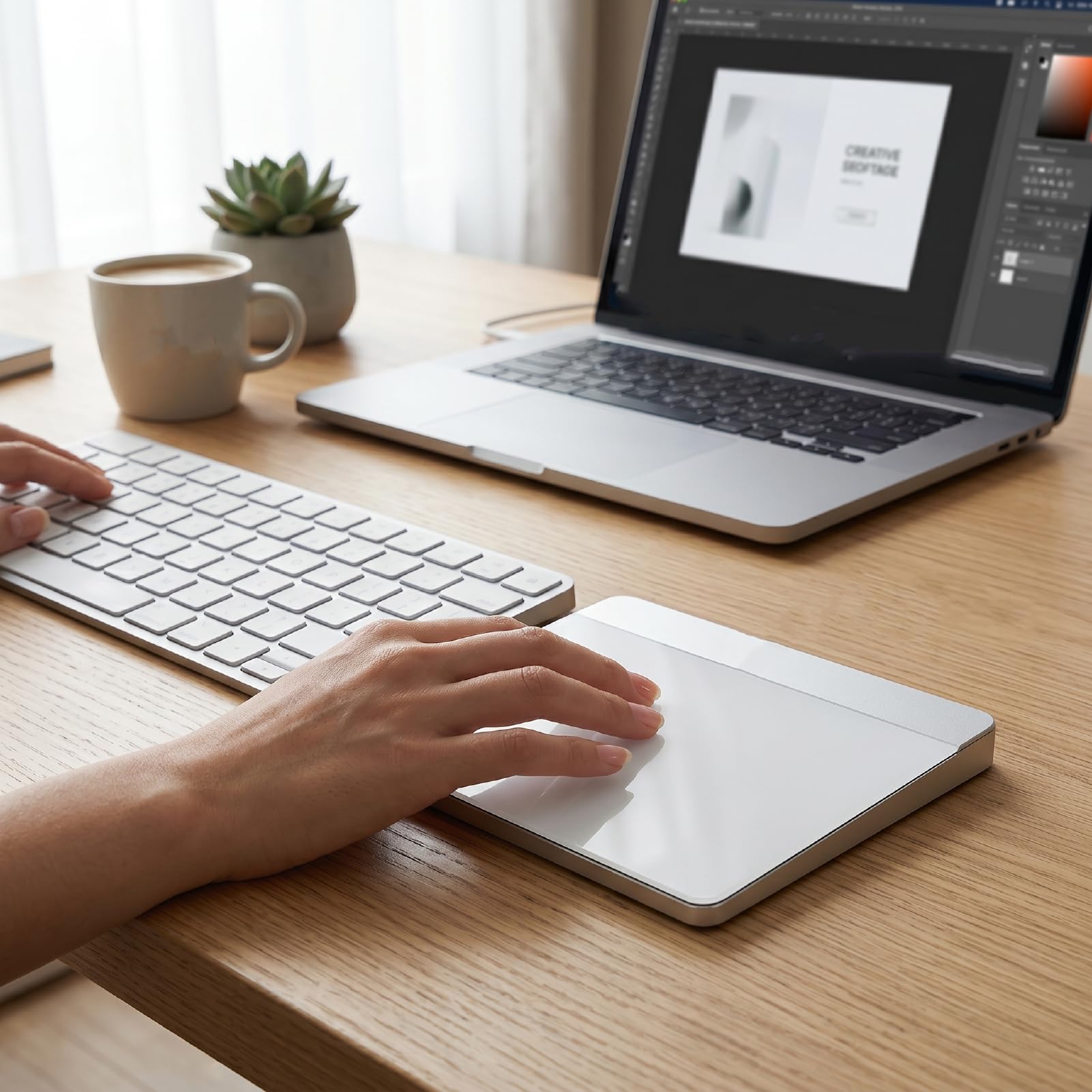 Tangxi Trackpad Inalámbrico, Modo Dual con Cable Bluetooth 5.0 para 6