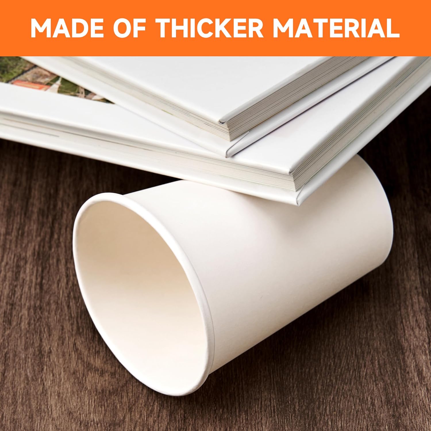 1000 Pack 8 oz Disposable Paper Cups, Paper Coffee Cups 8 oz, Hot Beverage Drinking Cups for Water, White, Suitable for Parties, Picnic, Travel, and Events - Image 4