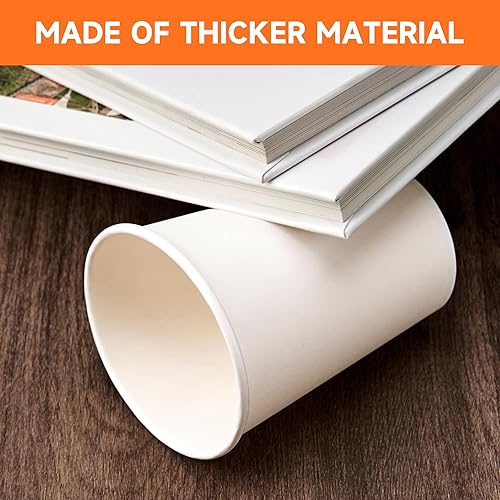 Miniatura 3 de Tazas de papel desechables para café de 12 oz Paquete de 1000, tazas de papel blancas para café caliente, diseño engrosado para bistrós, fiestas y