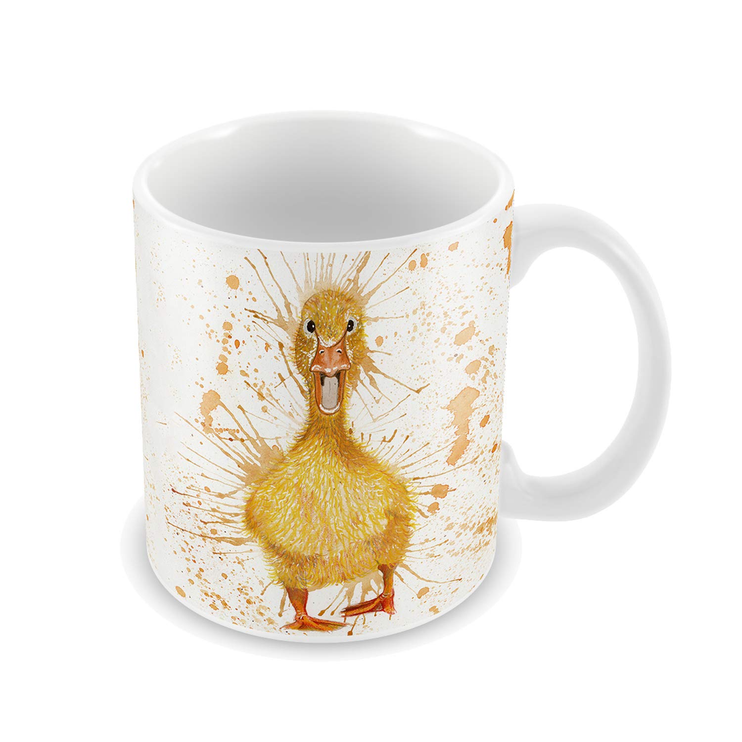 Splatter Duck Ceramic Earthernware Mug by Wraptious