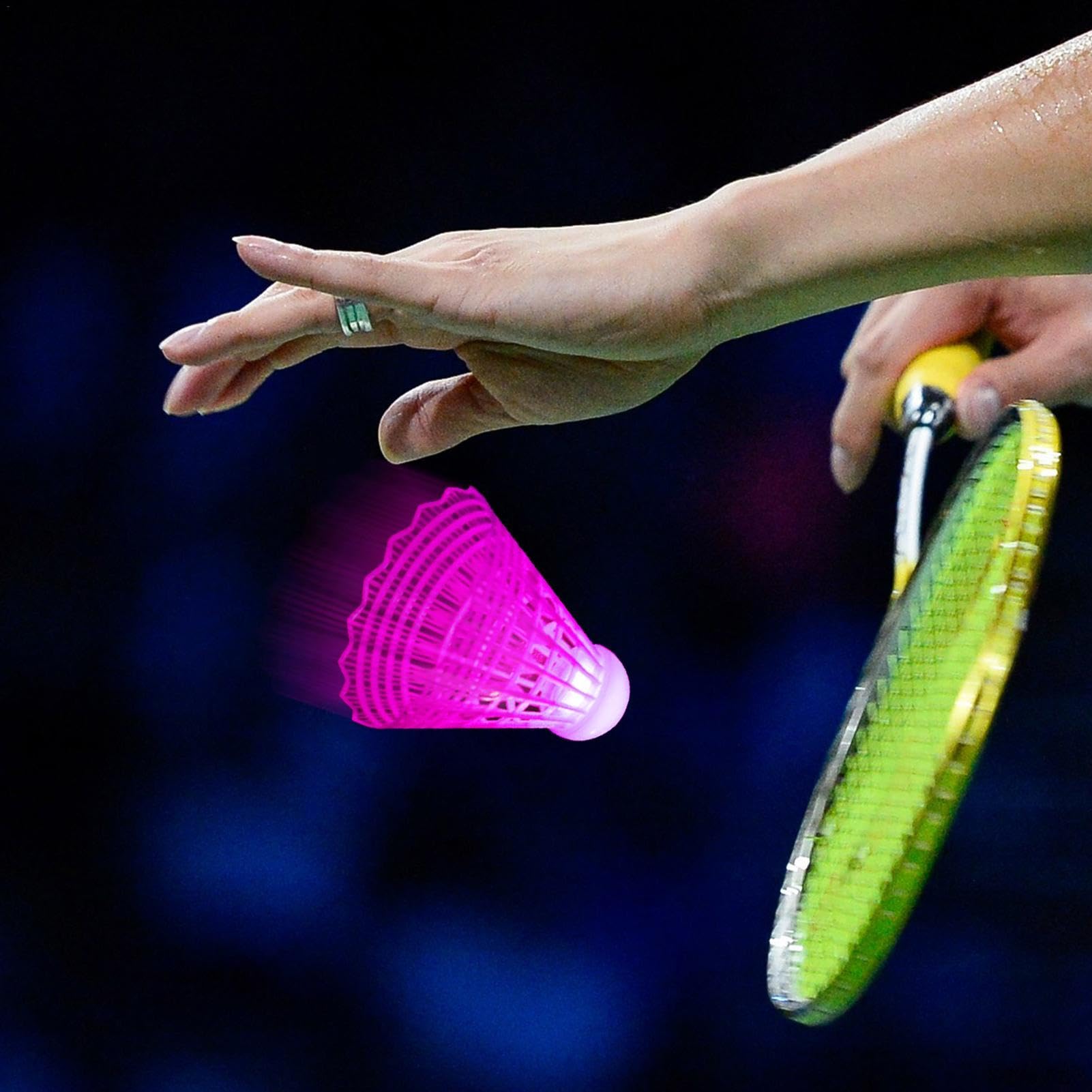 Illumina il badminton, il badminton a LED | Volani da badminton con illuminazione a LED - Badminton colorato 3X nylon ad alta elasticità per giochi da giardino, giocattoli sportivi per interni all'ape