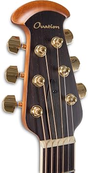 Ovation CDX40-PB-G Celebrity Elite Deluxe CDX40 Electric Acoustic Guitar Solid Spruce Top Deep Contour Lyrachord Body Peach Burst Satin