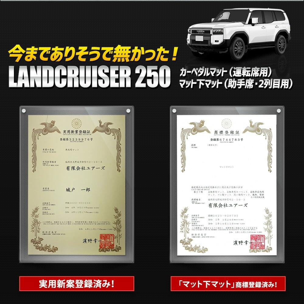 Amazon.co.jp: YOURS(ユアーズ) ランクル250 3DフロアマットEセット