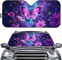 Vista 41 de SEANATIVE Parasol para ventana frontal con bandera estadounidense negra, para mujeres y hombres, bloqueo de calor, para la mayoría de automóviles