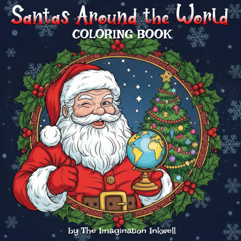 Santas Around the World Coloring Book
