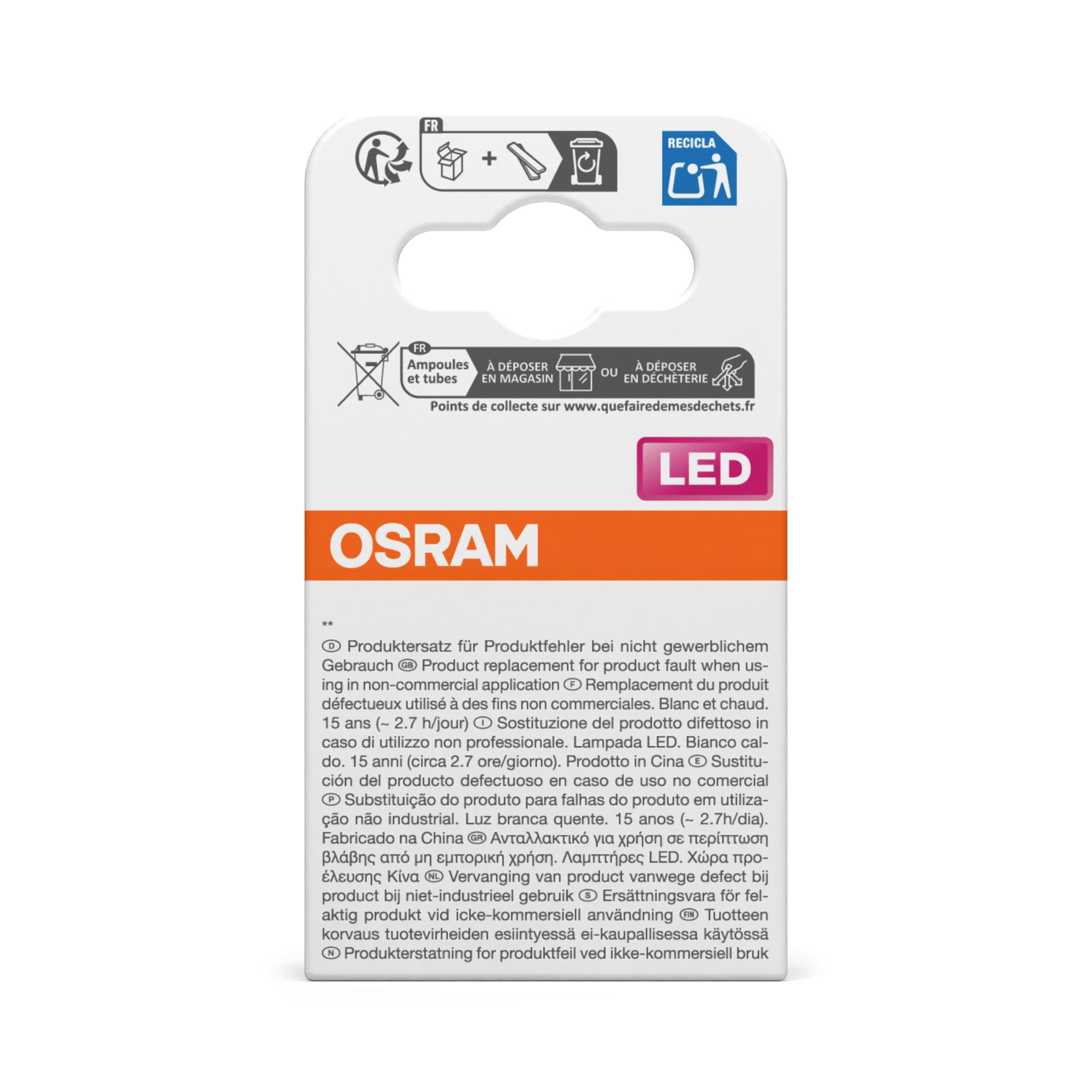 Osram LED-Spot Reflektor Star PAR16 80,2700 K warmweiß, 6,1 W, GU10, 36°, 575 lm, 15.000h, für Spotbeleuchtung, Akzentlicht, Geschäfte, Gastronomie | LED Star PAR16 80 36°, Reflektor, klar, 50 mm Durchmesser, 15.000 h, 6 Stück