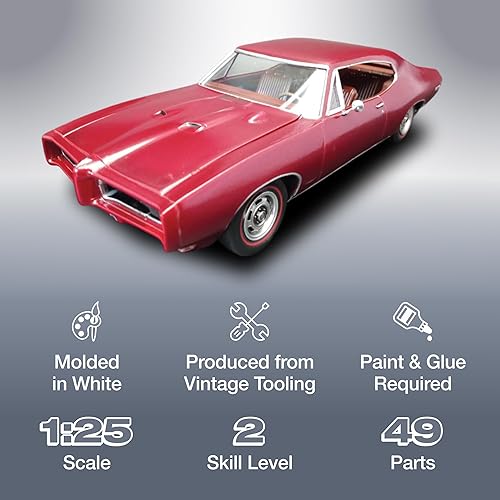 Vista 2 de AMT 1968 Pontiac GTO Hardtop Craftsman Plus 1:25 Kit de modelo a escala 1:25
