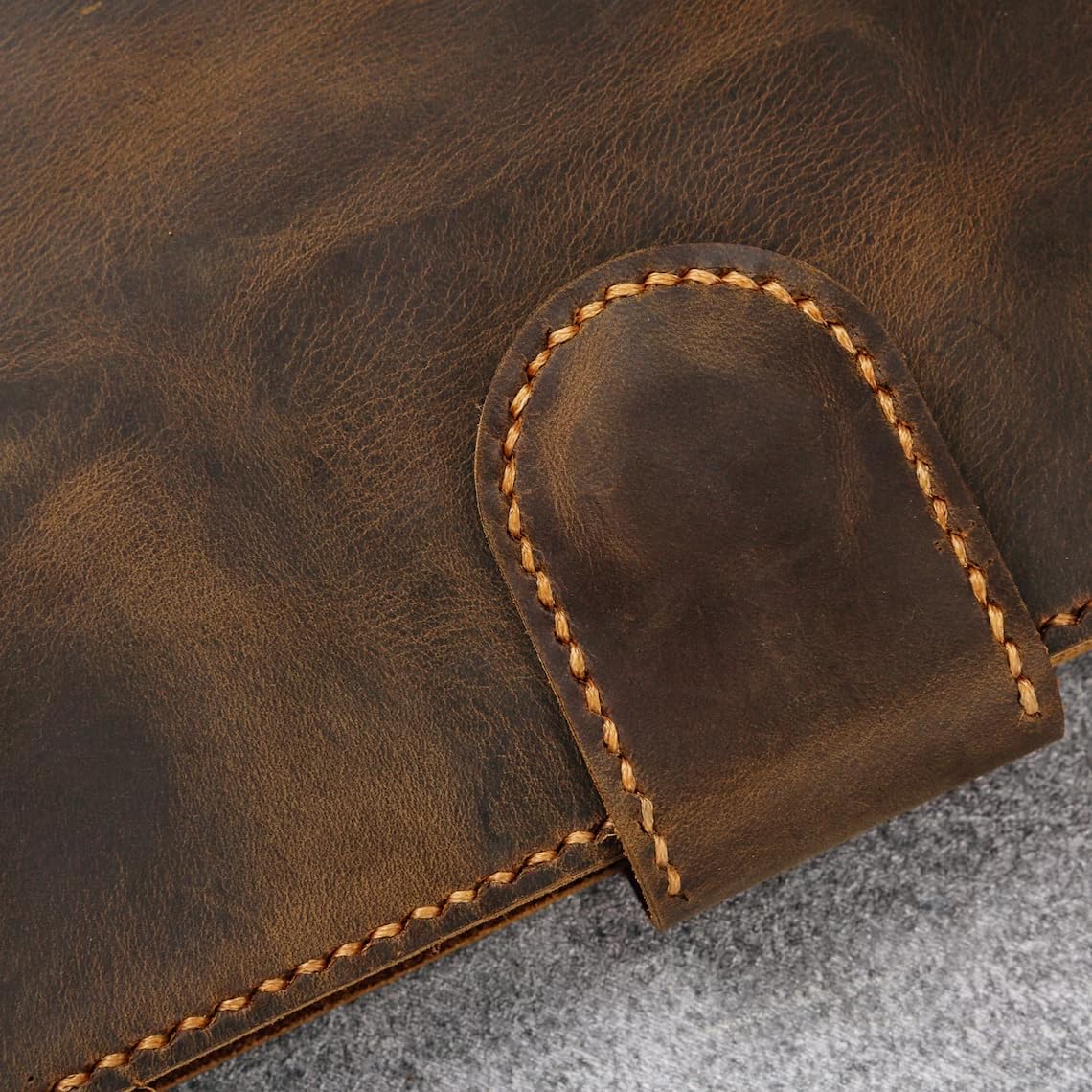 Vintage Distressed Leather iPad Stand Cover for 2024 iPad Pro Air 11 13 inch, Leather Magnetic Closure for iPad Pro 12.9 Organizer case IXPMC