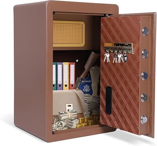 Extra Large Home Safe Box, 60cm Fingerprint Safe Box Smart Alert and Mute Mode Anti-Theft Safety Box for Documents Jewelry Valuables