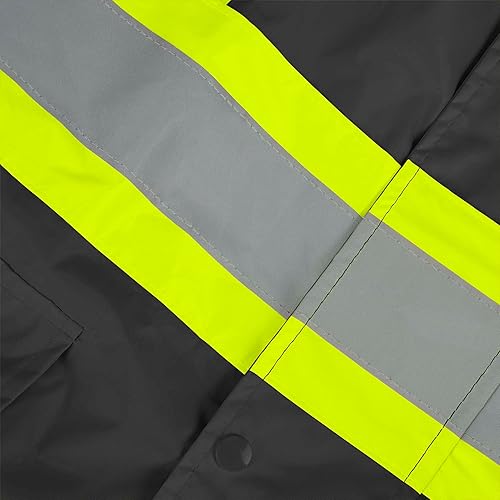 Miniatura 12 de Pioneer Hi Vis Traje de Lluvia Ligero Impermeable de Seguridad - Equipo de Lluvia Reflectante para Trabajo para Hombres y Mujeres
