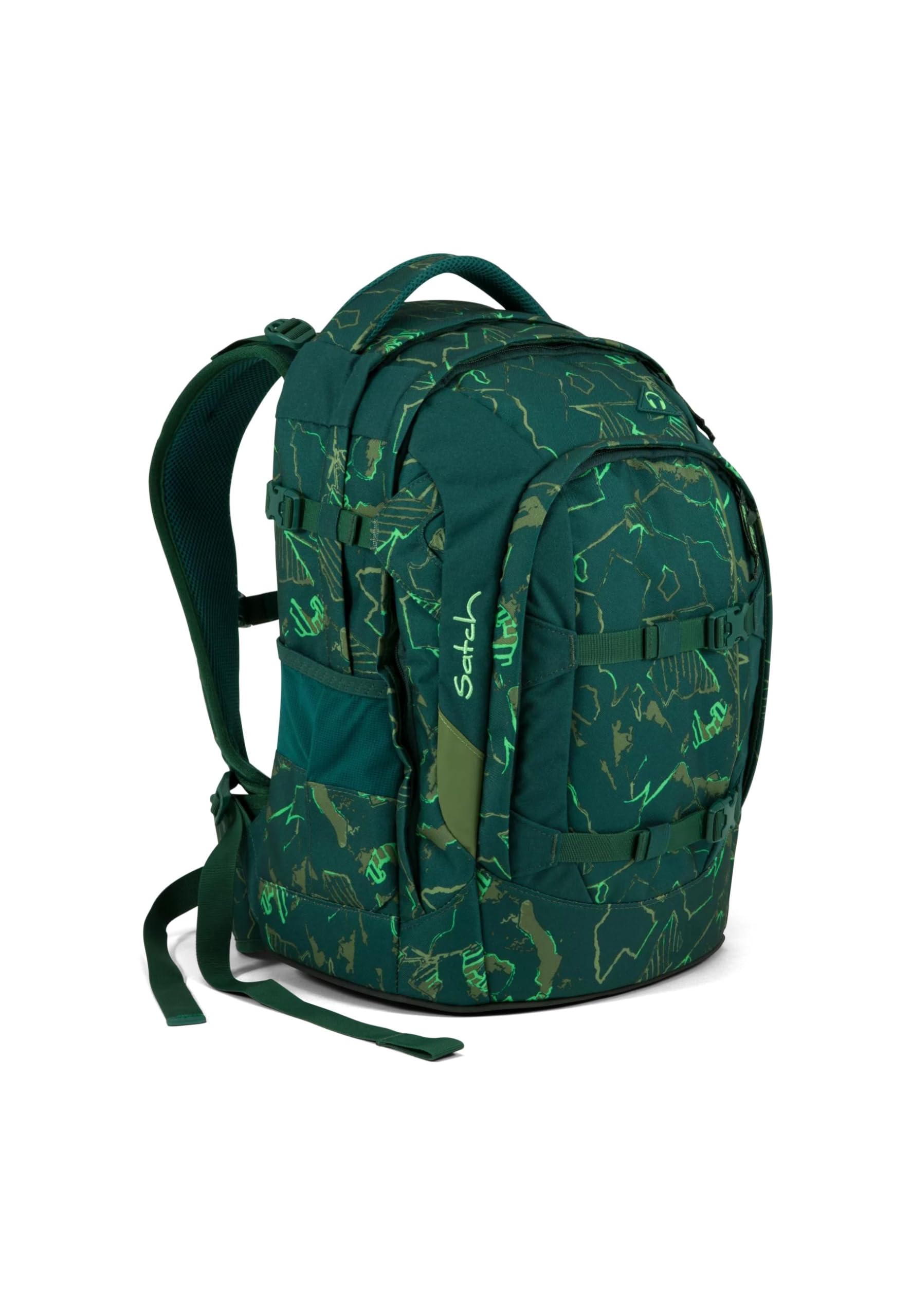 SATCH Green Compass Kinder-Rucksack, 45 cm, 30 Liter, Green Lands