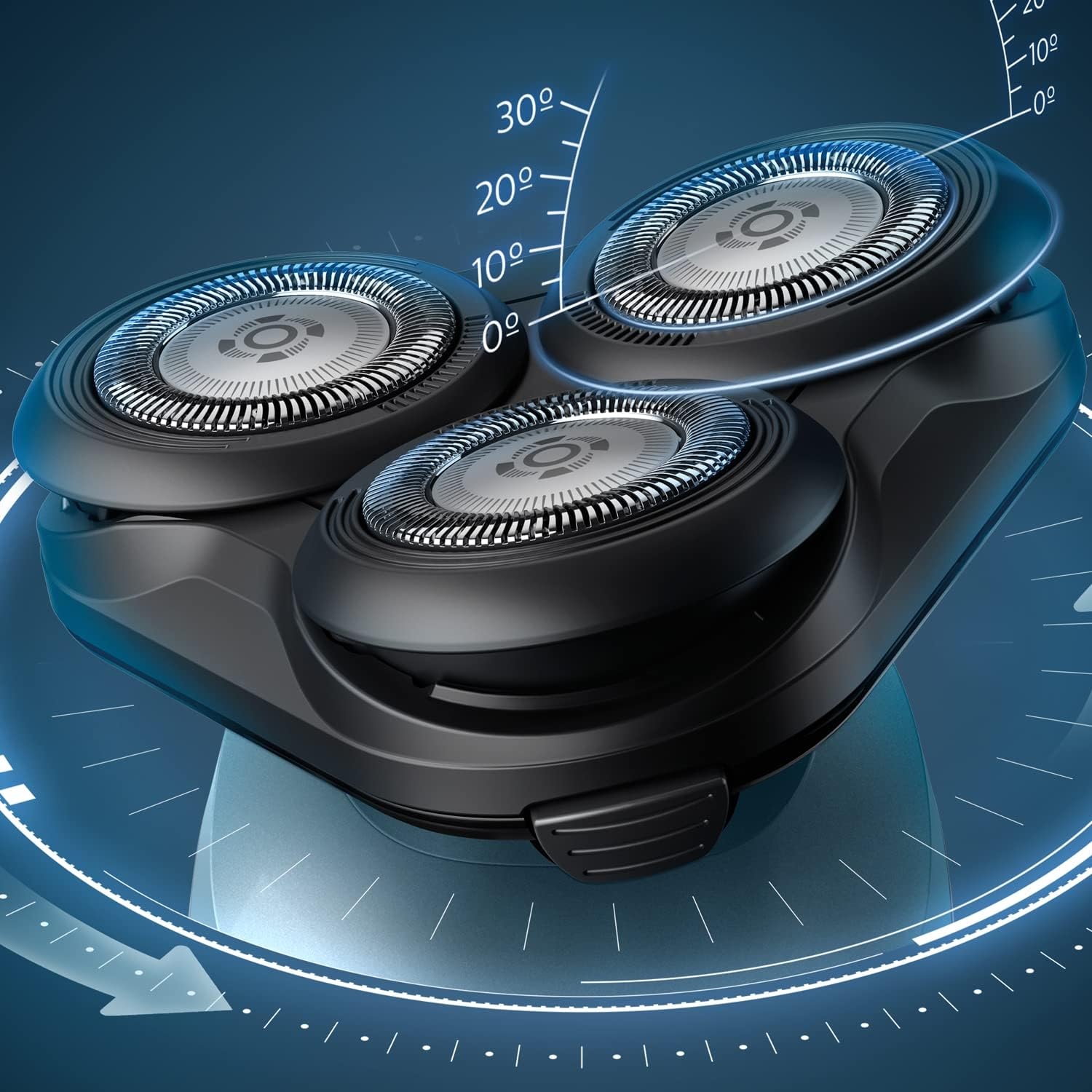 Philips Serie 5000 Afeitadora Eléctrica Hombre, Máquina de Afeitar Barba con recortadora, 27 cuchillas, Cabezal flexible 360º, 50min de uso, En Seco y Húmedo, Recargable, Funda, S5466/18, Azul Negro