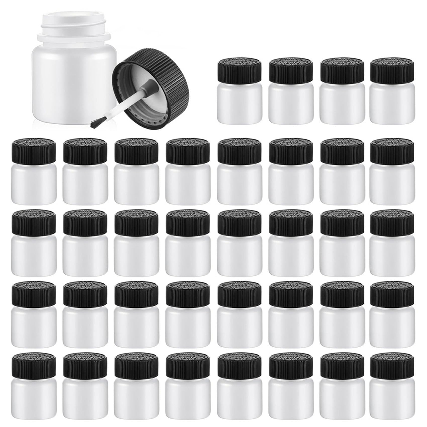 Jnchdghwa As Shown 120 Pieces Touch Up Paint Bottles 30 Ml Empty Touch Up Paint Container With Brush & Mixing Ball For Chip Repair Car