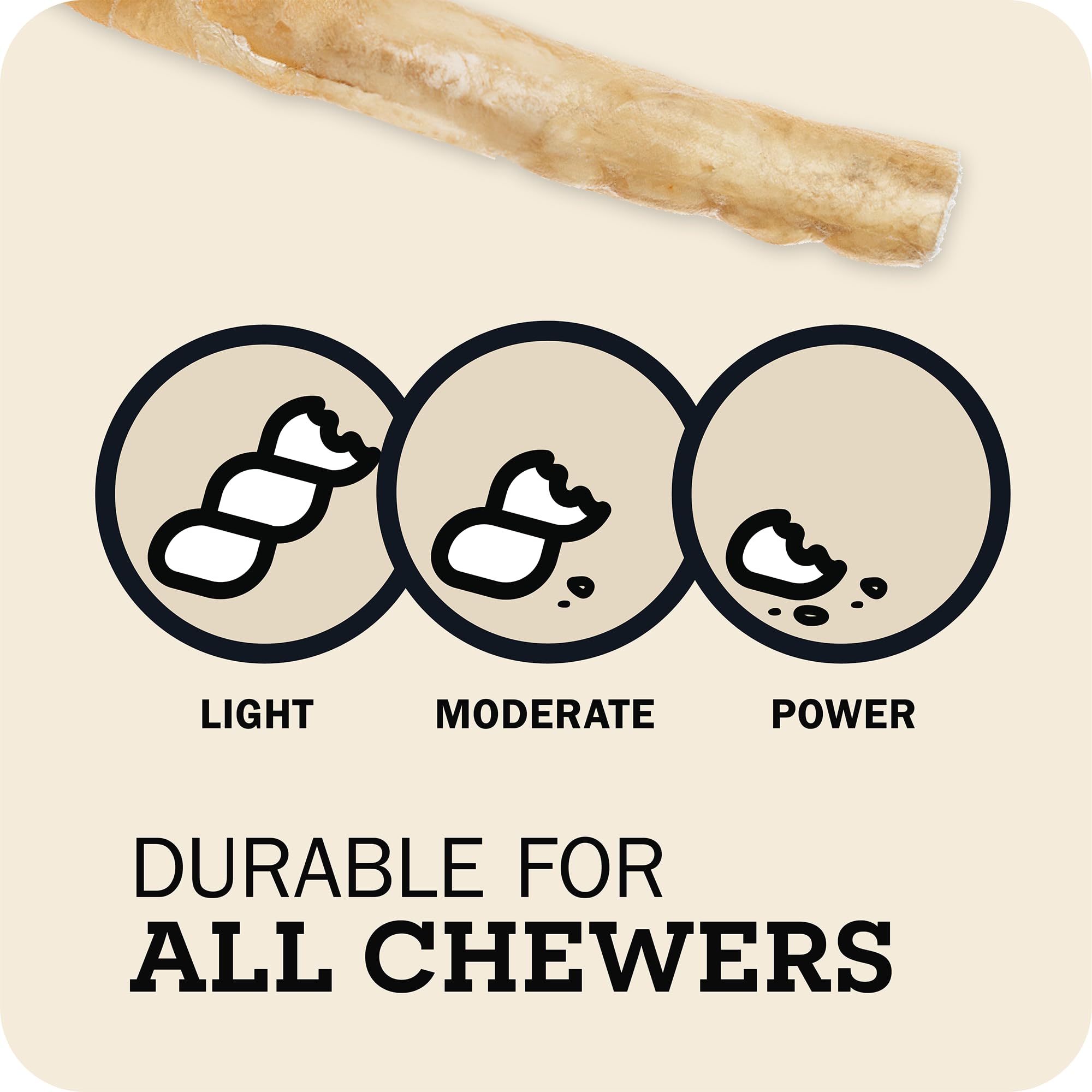 Beef Collagen Sticks for Dogs, Long Lasting Collagen Chews for Dogs. Bully Sticks Alternative High Protein Dental Treats w/Natural Collagen for Dogs Supports Joint, Skin & Coat Health (Large, 3pk)