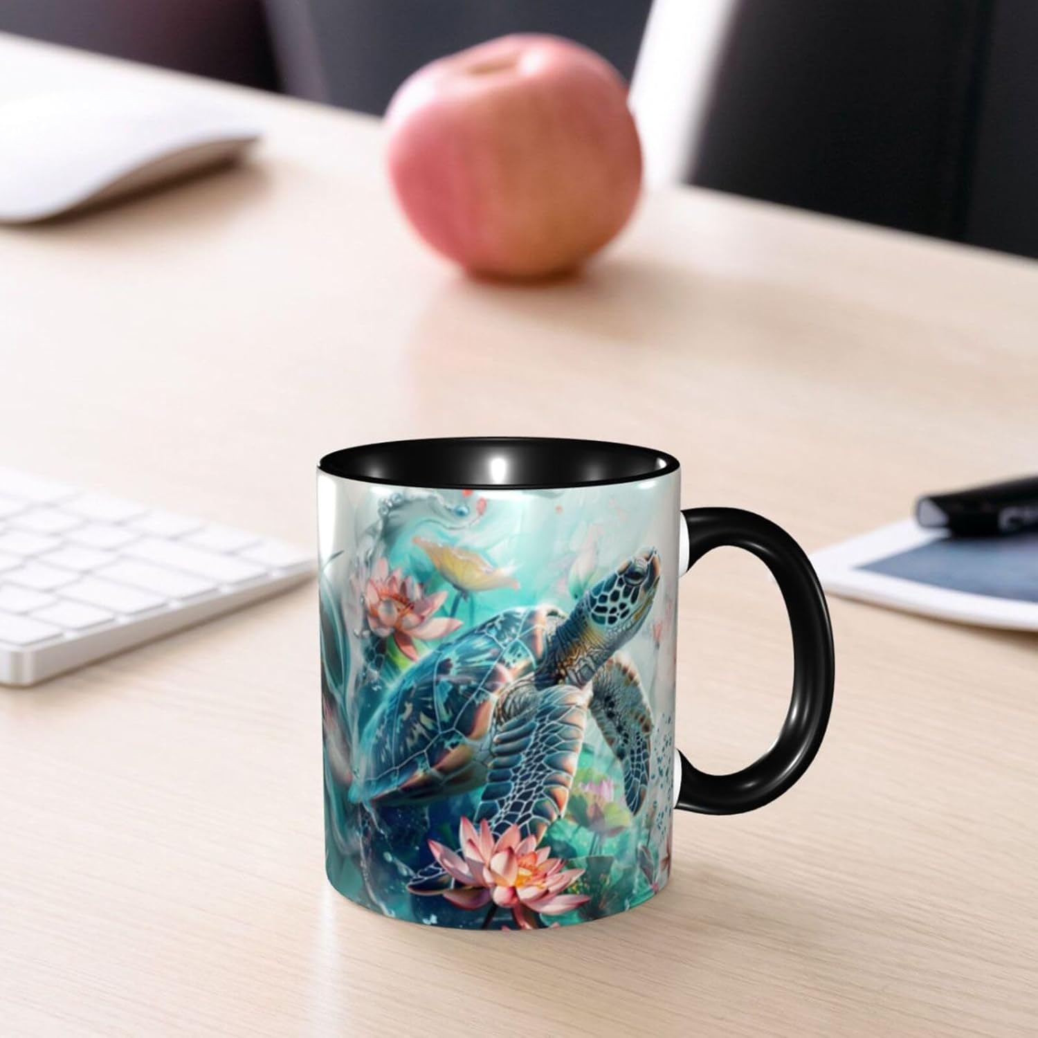 Sea Turtle Coffee Mug 11 OZ Cute Tea Cup Funny Coffee Cups for Women Microwave Safe - Image 6