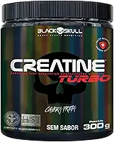 Creatine Turbo – sem sabor - Pote 300g - Black Skull - Suplementação para Treino, Performance, Ganho Muscular, Hipertrofia, Força e Resistência