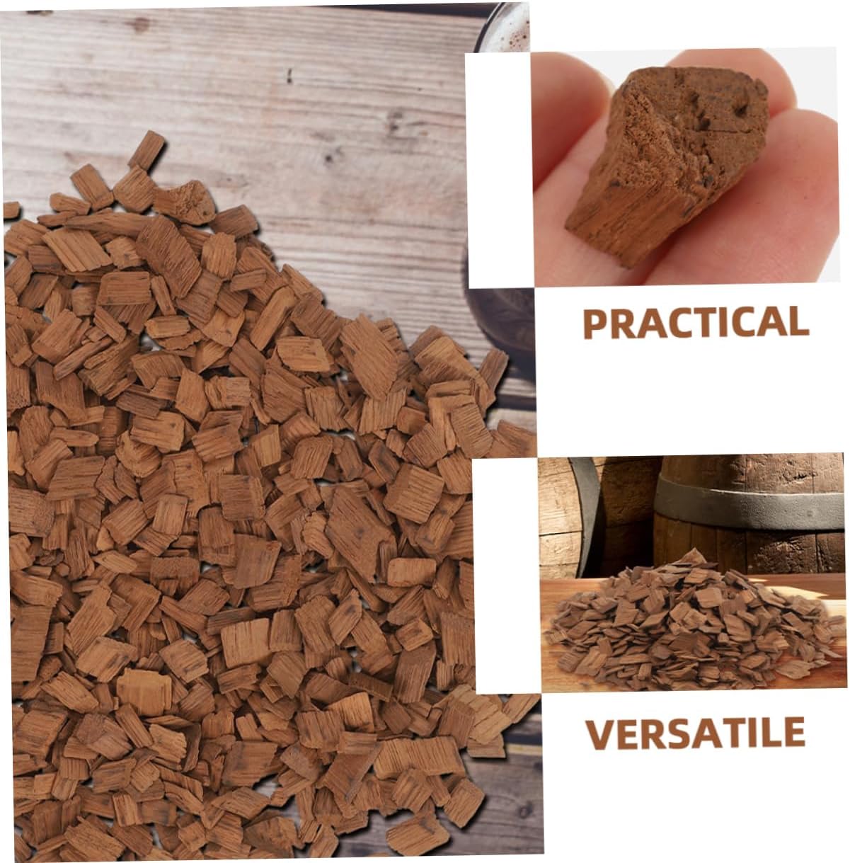 PRETYZOOM 5pcs Oak Chips for Wine Making Light to French Oak for Home Brewing Supplies Flavor and Red Wine for Enthusiasts and