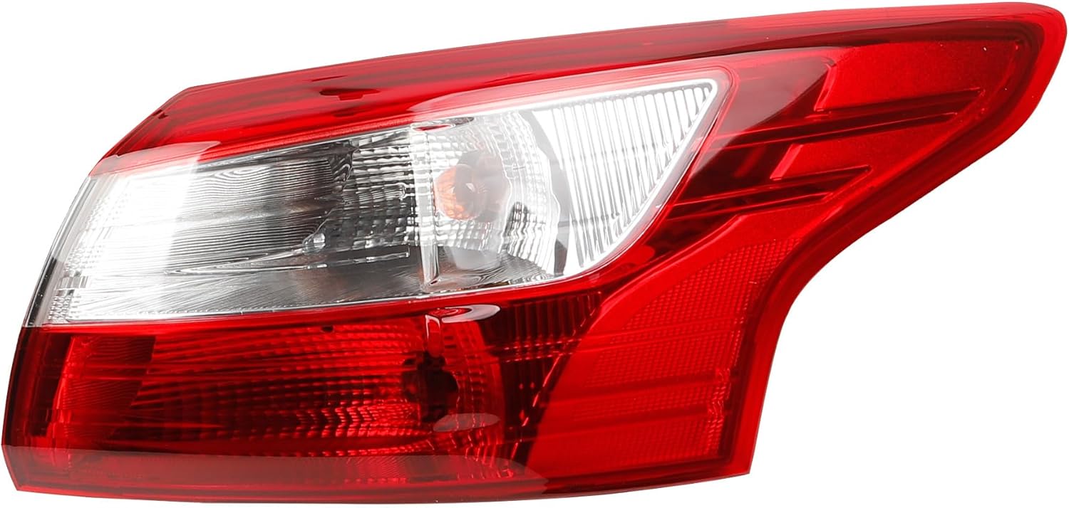 Passenger Right Side Tail Light Compatible With 2012-2014 Ford Focus Sedan FO2819151 Rear Out Brake Lamp P68077 FO2819151C DM5Z13404E FO2819151D FO2819151DSC