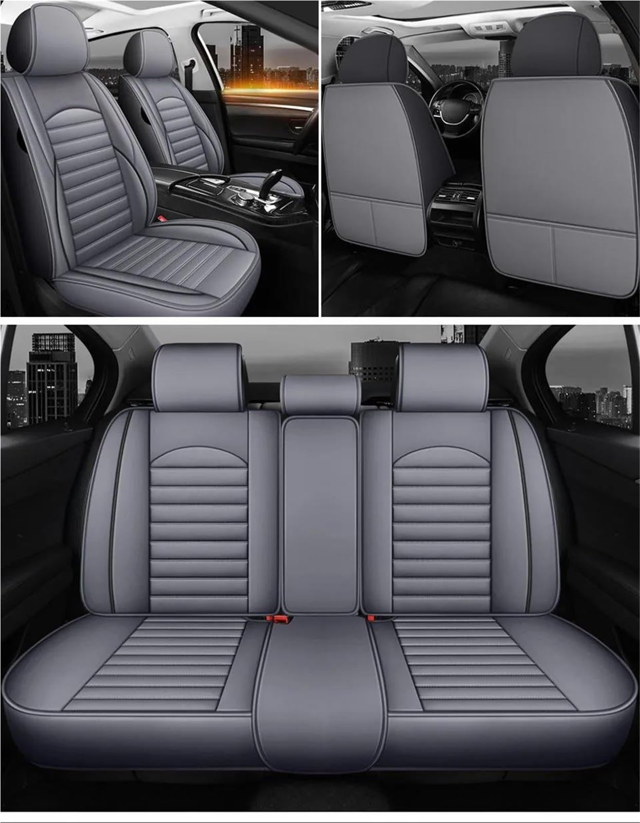 Autositzbezüge Und -kissen Innenausstattung Ledersitzbezüge Für Nissan Für Qashqai J11 J10(Style 2-5pcs)