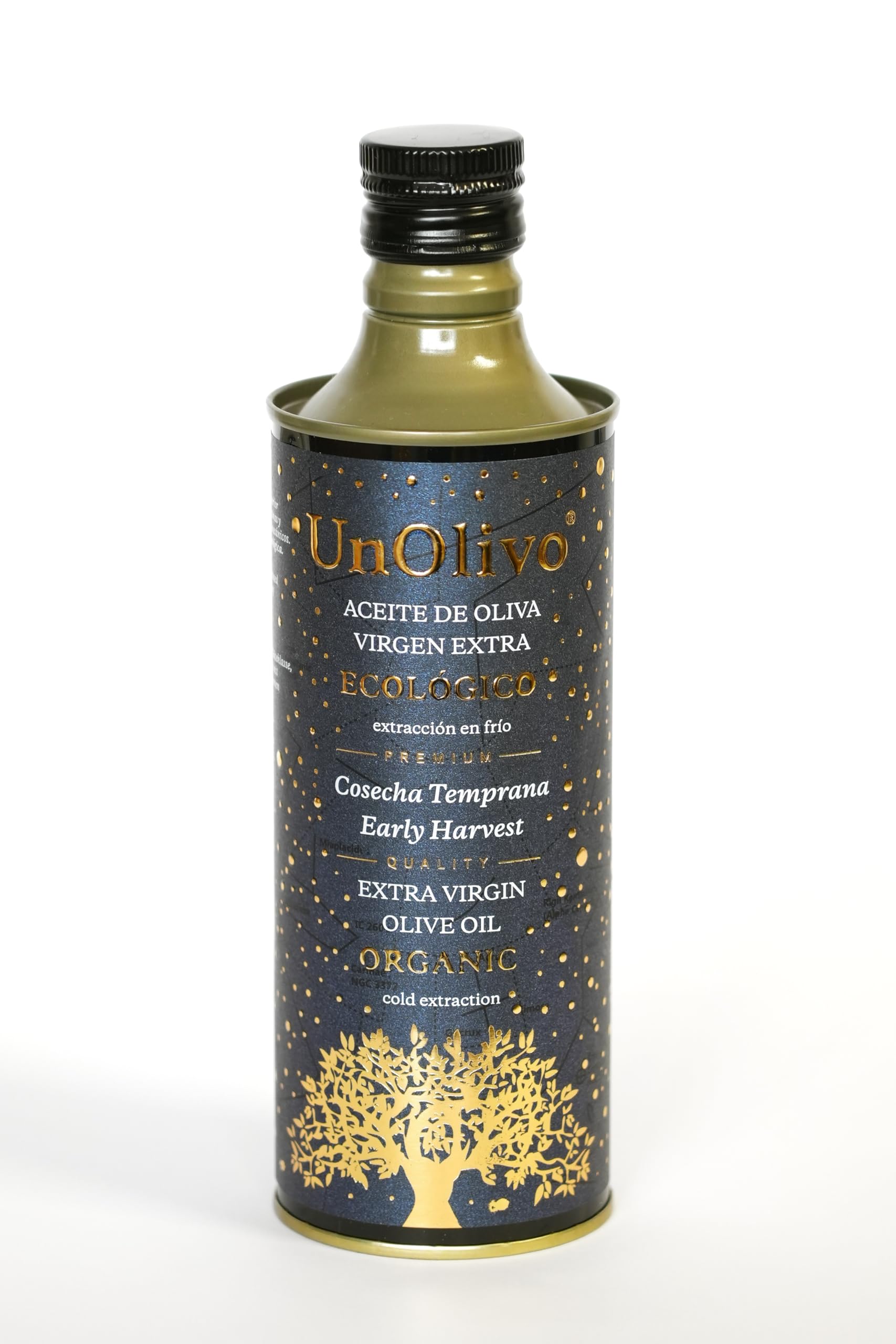 UnOlivo Aceite de Oliva Virgen Extra Ecológico Premium 500 ml | Cosecha Temprana | Variedad Picual | Lata