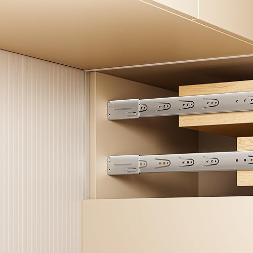 Miniatura 18 de VEVOR 6 pares de rieles de montaje lateral resistentes de 20 pulgadas, de 14, 16, 18, 20, 22, 24 pulgadas, rodamientos de bolas, extensión completa