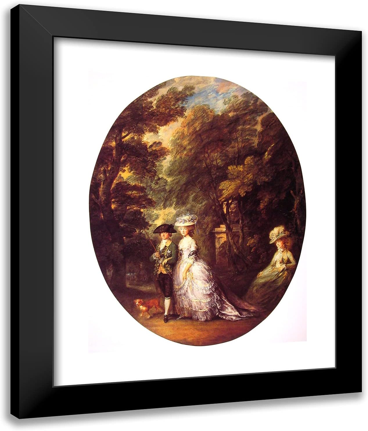 ArtDirect Gainsborough, Thomas 20x24 Gold Ornate Framed Art Print with Double Matting Titled: The Duke and Duchess of Cumberland