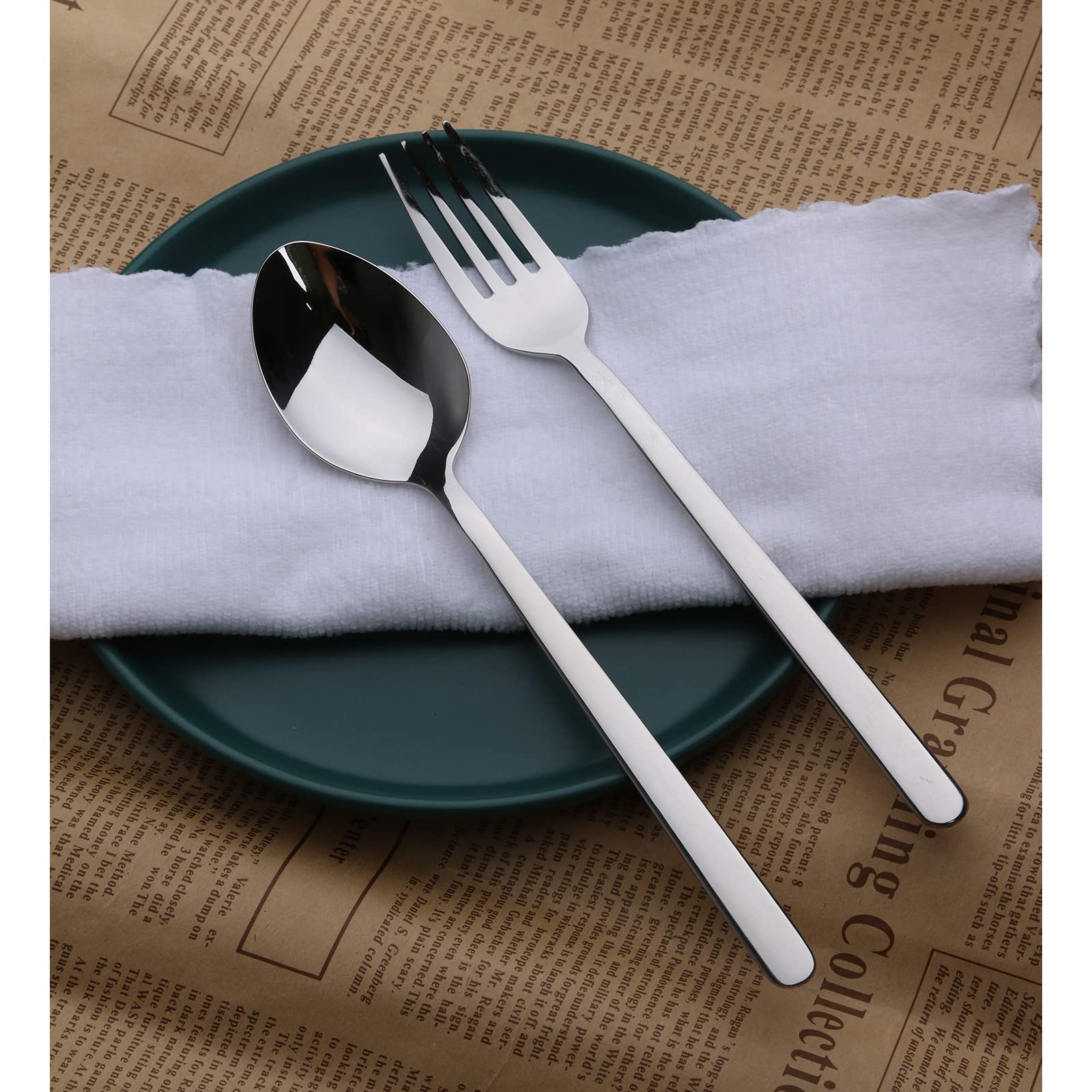 KINGSTONE Widelce obiadowe, zestaw 12 sztuk, 20 cm, widelce ze stali nierdzewnej 18/10, sztućce, widelce stołowe do domu, kuchni i restauracji, nadają się do mycia w zmywarce (zestaw widelców