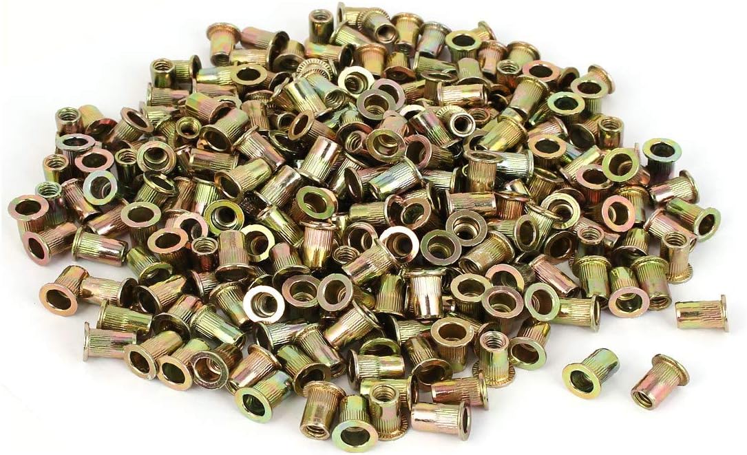 New Lon0167 Straight Knurled Featured Reduced Head Rivet reliable efficacy Nut Insert Bronze Tone 9x15mm 500pcs(id:ee9 45 2d 5f6)