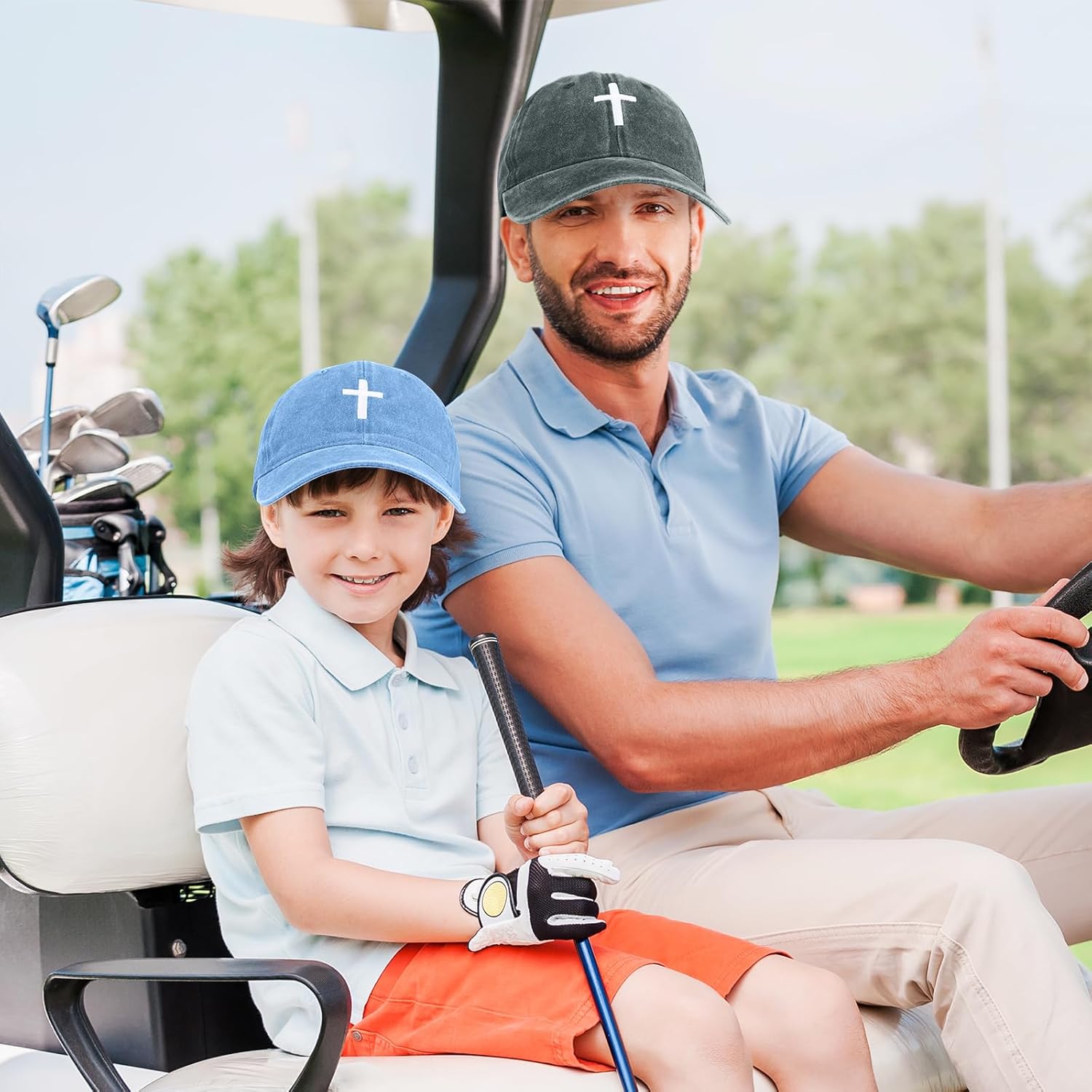 5 pcs Christian Hats Jesus Faith Cross Hat for Men Women Vintage Washed Plain Baseball Cap