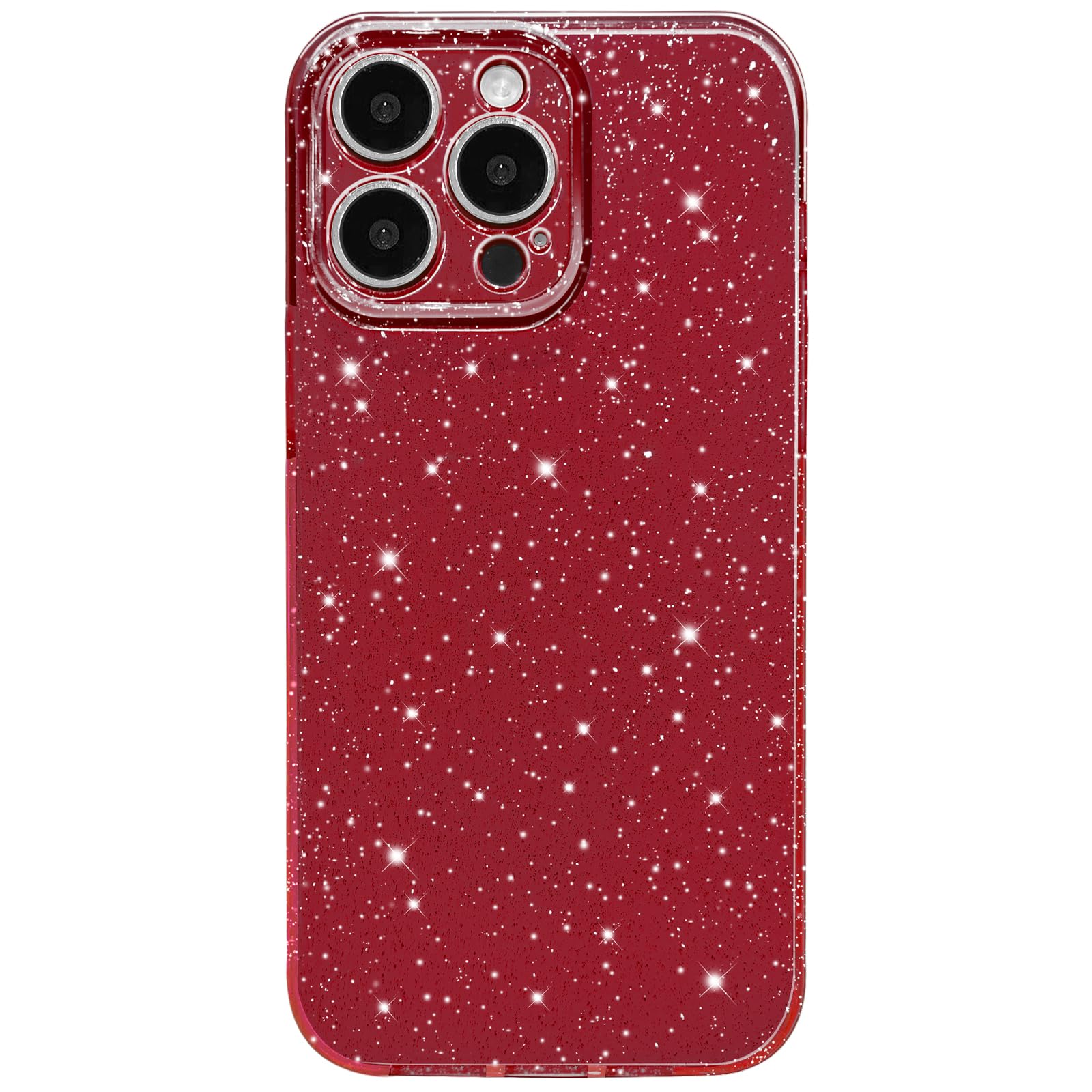 Hython Case for iPhone 14 Pro Max Case Glitter Cute Sparkly Shiny Bling Sparkle Phone Cases 6.7", Thin Slim Fit Soft TPU Bumper Shockproof Rubber