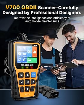 OBD2 Scanner Car Code Reader Support Voltage Test Plug and Play Fixd Car CAN Diagnostic Scan Tool Read and Clear Engine Error Codes for All OBDII Protocol Vehicles Since 1996(Yellow)
